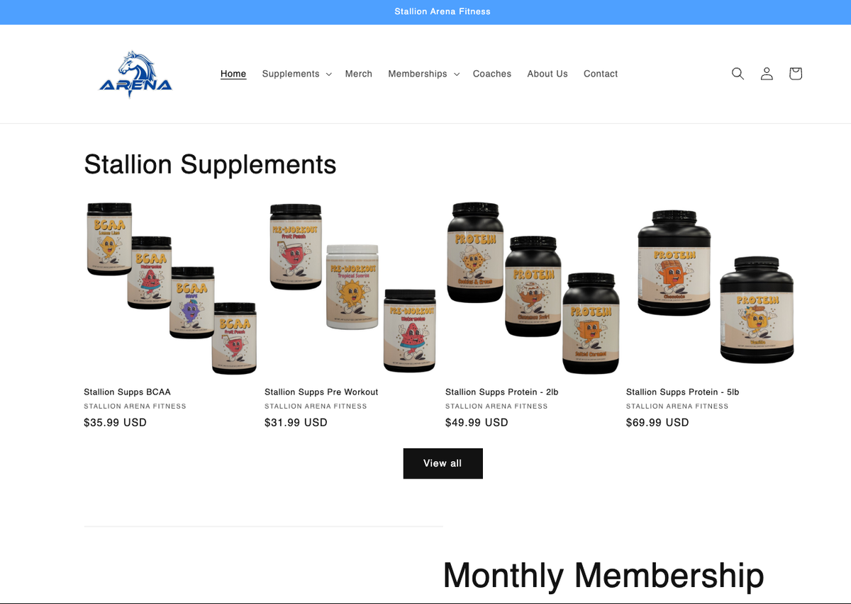 Original Stallion Fitness website